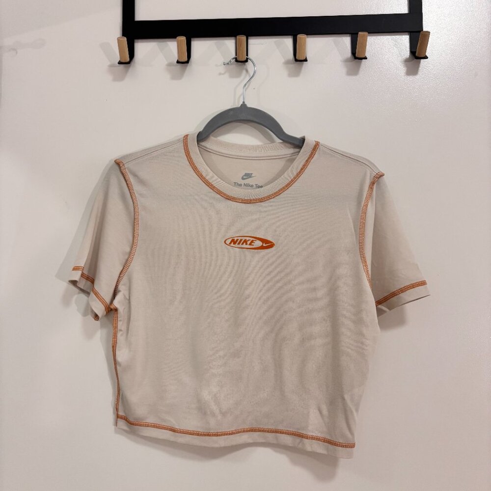Nike Cream Crop Top Size M